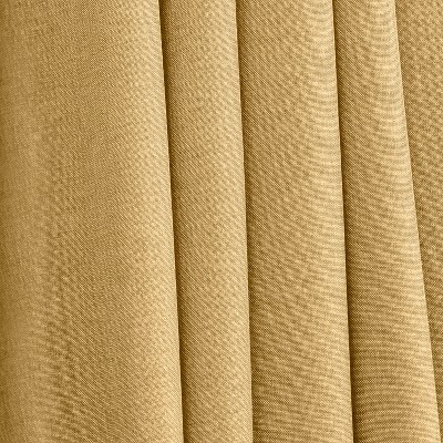 Ricardo 62" x 54" Gold Leaf Polyester Rod Pocket Swag Curtains