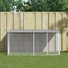 vidaXL Chicken Cage Light Grey Galvanized Steel Large Durable - 2 of 4