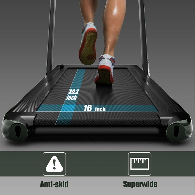 SuperFit 2.25HP 2 in 1 Dual Display Treadmill Jogging Machine W/ Speaker, 5 of 11