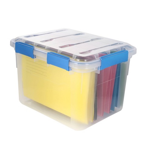 CLEAR PLASTIC STORAGE BOXES WITH LID STACKABLE STACKING SPACE SAVING MASTER