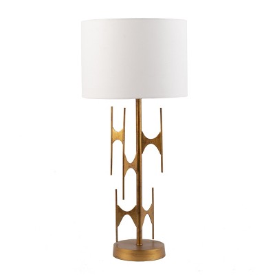 nuLOOM Paris Aluminum 30" Table Lamp Lighting - Gold 30" H x 14" W x 14" D