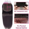 Jessie's Wig 12-20 Inch HD Lace Frontal Straight 4x4 Lace Natural Black 1 Pc/Pack - 3 of 4