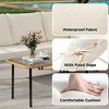 4 Pieces Outdoor Patio Furniture Set with Table, All-Weather Boho Wicker Rattan Patio Sectional L-Shaped Sofa - 4 of 4