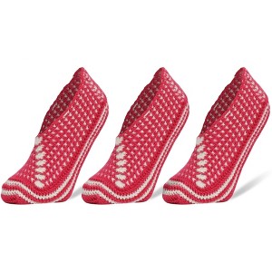 Crochet Slipper Socks for Women 3 Pairs Shoe Size 5-7 - 1 of 3