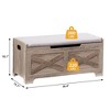 Retro Wooden Toy Storage Chest with Safety Hinge ¨C Entryway Bench, Barn Style Organizer, Holds 220 Lb, Large Storage Box for Home - 2 of 4
