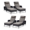 POCASSY Outdoor Chaise Lounge Chair Patio Recliner with Cushion, Adjustable Backrest Outdoor Recliner with All Weather Wicker and Olefin Cushion Cover - 4 of 4