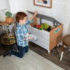 Mid-Century Kids' Toy Box - KidKraft: Wood Storage, Decorative Bookshelf, Gray/White, 29.13" W, 22" H, 18.11" D - 3 of 4