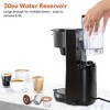 Sincreative KCM207BL 2 in 1 Single Serve Coffee Maker Cappuccino Machine with Milk Frother and Height Adjustable Drip Tray for 6 to 14 Oz Cups, Blue - 4 of 4
