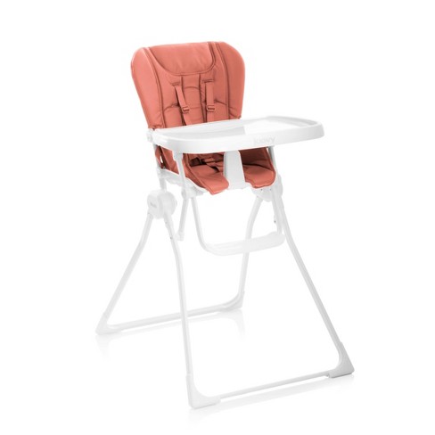 High chair with clearance swing out tray