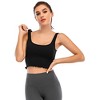 DOMETOUR Solid Crop Sleeveless Ribbed Knit Top - 2 of 4