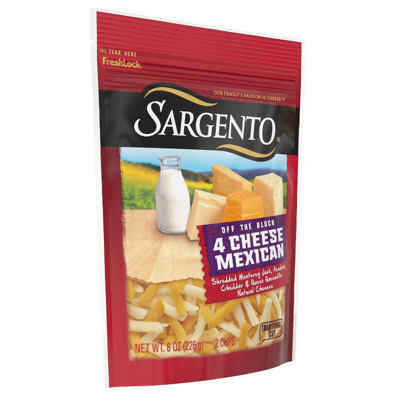 Sargento 4-Cheese Natural Mexican Shredded Cheese - 8oz, 4 of 11