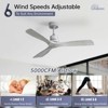 Sofucor 52'' Ceiling Fan Ceiling Fans without Lights Reversible DC Motor for Patios and Bedroom - 3 of 4