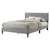 Galano Bayson Wood Frame Full Platform Bed with Headboard in Towel Cream, Towel Gray, Towel Pink - 3 of 4