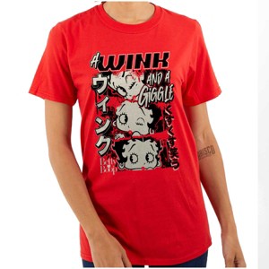 Betty Boop A Wink And A Giggle Womens Graphic T Shirt Tees Brisco Brands - 1 of 3