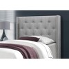 Monarch Specialties Bed Twin Size Platform Teen Frame Upholstered Velvet Wood Legs Grey Transitional - 3 of 4
