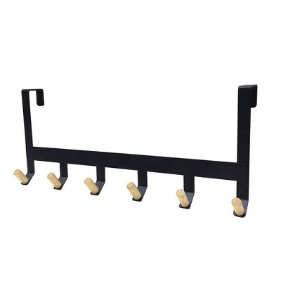 Heavy Duty Over The Door 6 Hooks Rail Matte Gray - Brightroom™ : Target