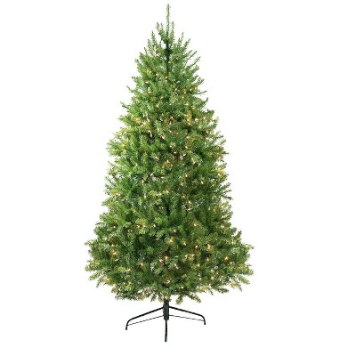 Northlight 9' Prelit Artificial Christmas Tree Full Profile Northern Pine - Clear Lights
