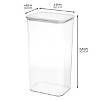 iDESIGN Recycled Plastic Cup Stackable Kitchen Pantry Storage Canister and Reusable Label Clear: Multicolored, 5" Height - 4 of 4
