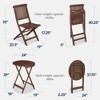 Best Choice Products 3-Piece Acacia Wood Bistro Set, Folding Patio Furniture w/ 2 Chairs, Table - 2 of 4