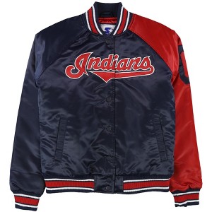 STARTER Womens Cleveland Indians Varsity Jacket - 1 of 2