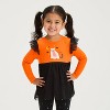 Toddler Girls' Halloween Long Sleeve Cat Set - Cat & Jack™ Orange - image 3 of 4