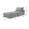 66.9" Plush Corduroy Convertible Sofa Bed with Pillow & Recliner - 4 of 4