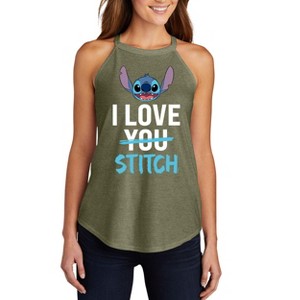 Women's - Lilo and Stitch - I Love Stitch Graphic High Neck Tank - 1 of 3