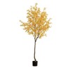 Nearly Natural 7-ft Autumn Maple Artificial Fall Tree, Orange - 3 of 4