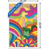Trends International Hey Happy - Psychedelic Landscape Framed Wall Poster Prints - 3 of 4