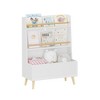 LIVAREEmlen Bookshelf, Book and Magazine Rack, Book Organizer, toy Storage Cabinet Organizer, White - 2 of 4