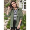 INSPIRE CHIC Women's Drawstring Waist Flap Pockets Lightweight Utility Jacket - 2 of 4