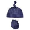 Hudson Baby Infant Boys Cotton Cap and Scratch Mitten Set, Pocket Watch, 0-6 Months - 3 of 4