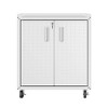 Manhattan Comfort Fortress 3pc Mobile Space Saving Garage Cabinet and Worktable Set 3.0 White - 3 of 4