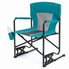 Sevobal Outdoor Portable Chairs Freestyle Rocker Camping Chair with Durable Armrests and Drink Holder for Patio and Backyard, Blue, 36.02"*4.92"*25.2" - 2 of 4