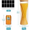70 oz glass food storage jars, 3-pack, large capacity kitchen storage jars with airtight bamboo lids. - 2 of 4