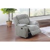 Vynxaria Contemporary Ash Fur-Like Corduroy Motion Recliner Chair w/Metal Mechanism, Pillow-Top Arms, 37"W, Simple Assembly - 2 of 4