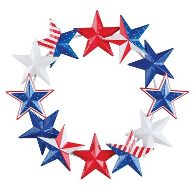 Fourth of July Felt Hearts with Stars- SET OF 3- Approx 1.75 tall