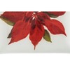 Gallerie II Poinsettia Christmas Slump Glass Platter - 3 of 4