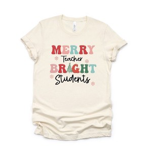 Simply Sage Market Women's Merry Teacher Bright Students Short Sleeve Graphic Tee - 1 of 4