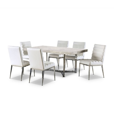 Light grey dining table outlet set