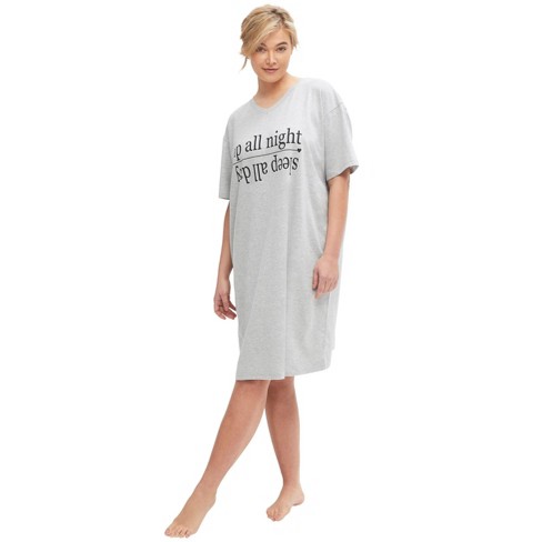 Ellos Women's Plus Size V-neck Sleep Shirt : Target