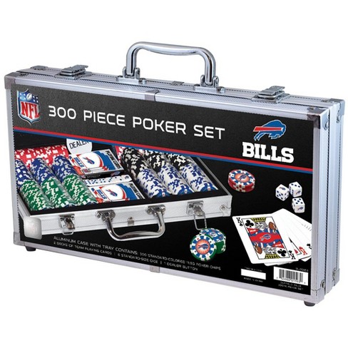 Masterpieces Casino Style 300 Piece Poker Chip Set - Nfl Buffalo Bills ...