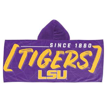 22"x51" NCAA LSU Tigers Hooded Youth Beach Towel