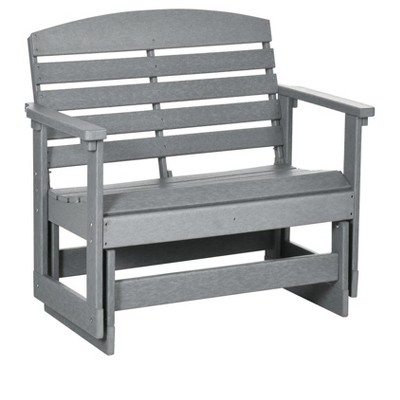 49.5"2-Person Outdoor Glider Bench Patio Double Swing Rocking Chair