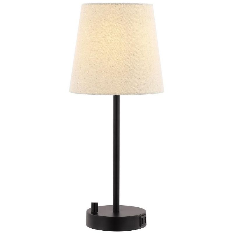 Fowley 18.75 Inch Iron Table Lamp with USB Port - Black - Safavieh., 2 of 5