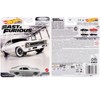 1970 Chevrolet Nova SS Silver Metallic with Black Stripes "Fast & Furious" Series Diecast Model Car by Hot Wheels - 3 of 3