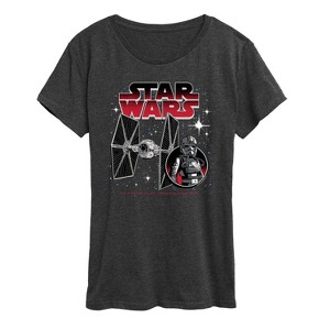Women's - Star Wars - Tie Fighter And Pilot Short Sleeve Graphic T-Shirt - 1 of 4