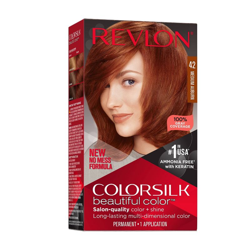 Buy Revlon Colorsilk Beautiful Color Permanent Hair Color - 42 Medium ...