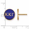Black Bow Jewelry 14k Yellow Gold Plated Sterling Silver Kappa Kappa Gamma Greek Life Stud Earrings - 2 of 3