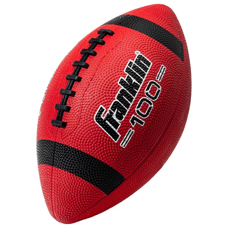 Franklin Sports Grip Rite 100 Rubber Junior Football - Red, 1 of 3